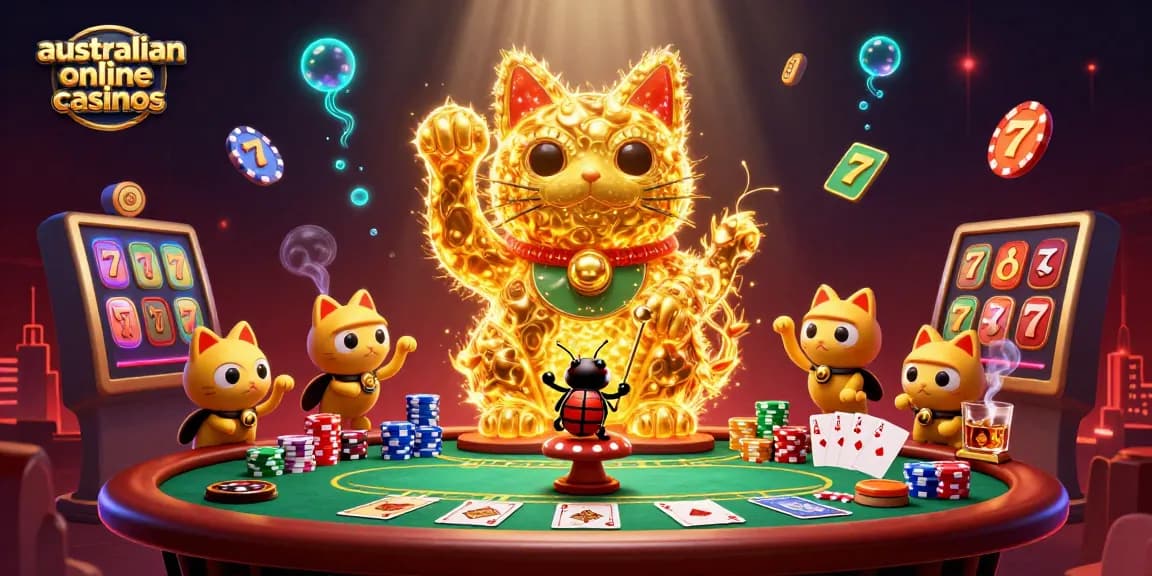 Engage with top australian online casinos featuring vibrant casino symbols and intricate game elements