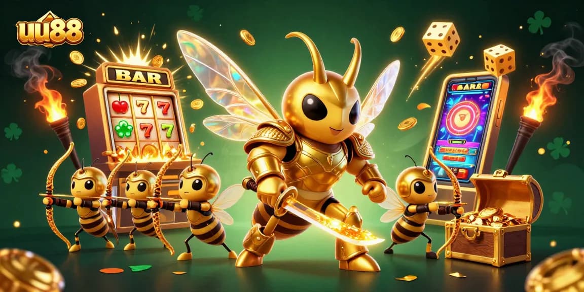 Engage with uu88's exciting world of slots and jackpots featuring vibrant casino elements.