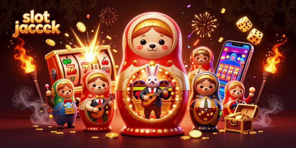 Experience the excitement of slot jackpot gaming in a vibrant scene of animated characters and rich casino elements.