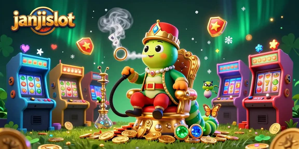 Experience janjislot excitement with our 3D casino illustration showcasing vibrant elements and captivating characters.