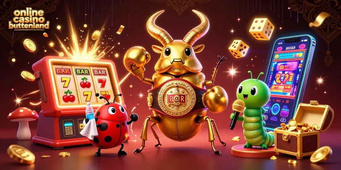 Engage with exciting features of online casino buitenland, showcasing a dynamic 3D illustration of gambling elements.