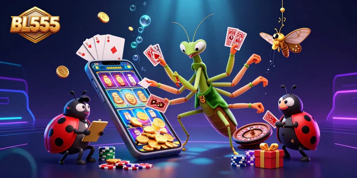 Experience exciting gameplay at BL555 with vibrant casino elements and dynamic character interactions.