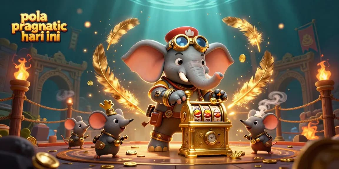 Spin the golden slots with pola pragmatic hari ini amidst vibrant casino elements.