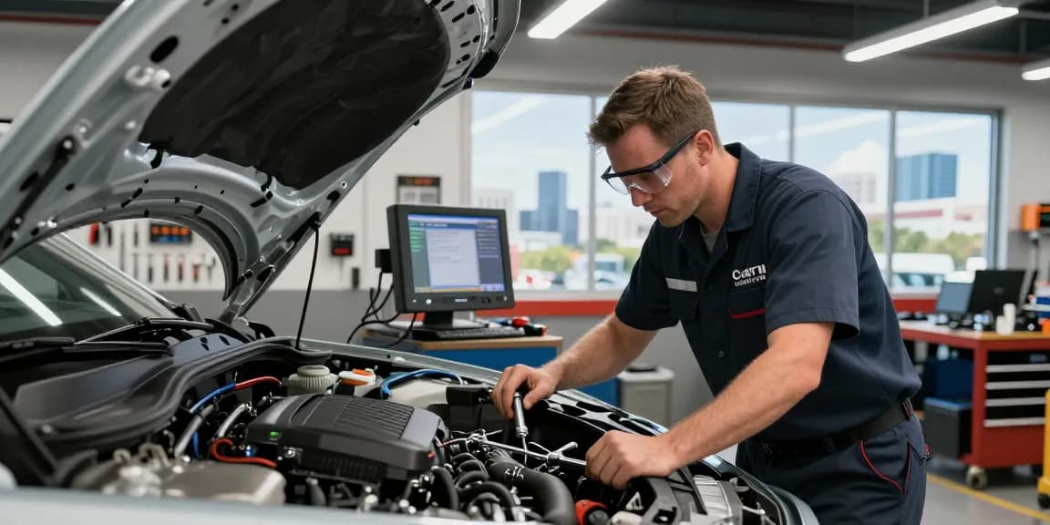 David Vepraskas Atlanta expertly repairs a performance vehicle in a bright workshop, showcasing quality service.