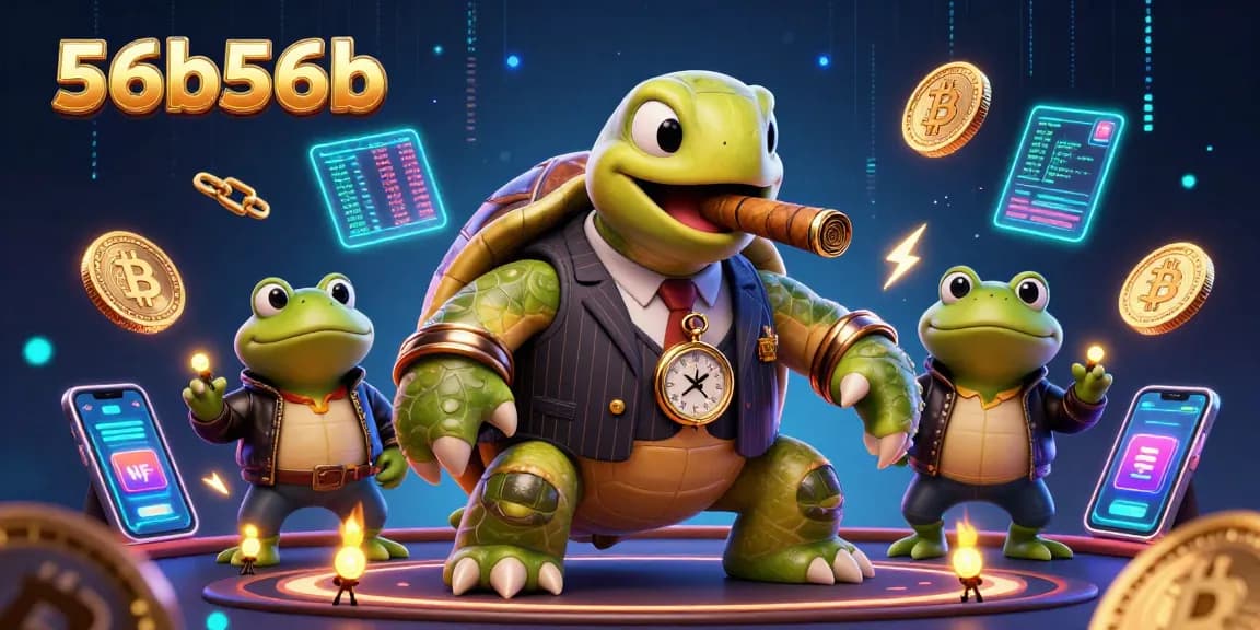 Experience the thrilling gaming vibe of 56b56b with a whimsical casino scene featuring unique characters.