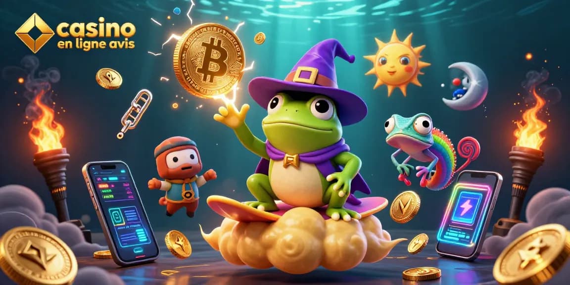 Évaluez les casinos en ligne grâce à un visuel captivant illustrant des pièces d'or et des éléments de jeu