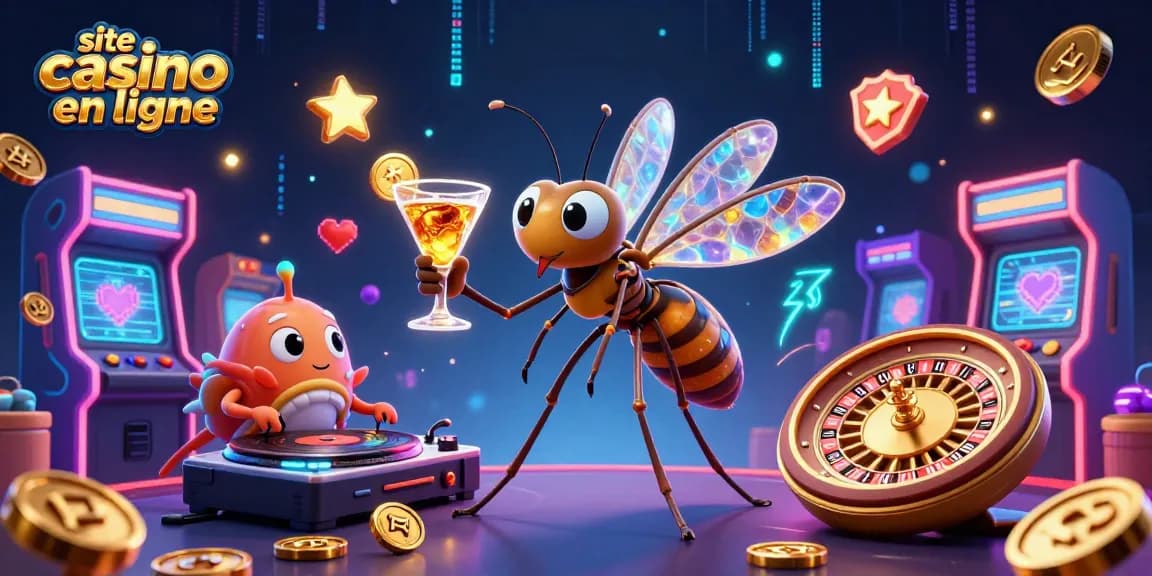 Gagnez en jouant sur un site casino en ligne avec une ambiance animée illustrée en 3D.
