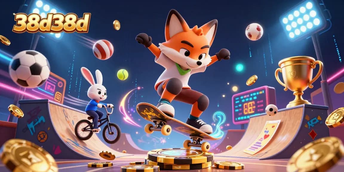 Experience thrilling gameplay with 38d38d as a fox and rabbit bring casino excitement.