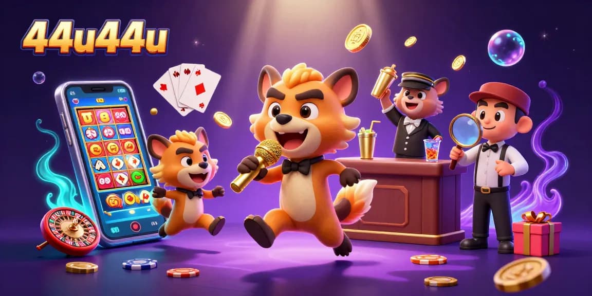 Experience the vibrant comedy casino by 44u44u with hyenas and dynamic gaming action.