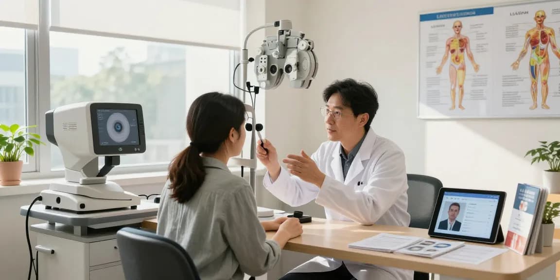lasik eye surgery cincinnati consultation at modern eye clinic with patient and doctor