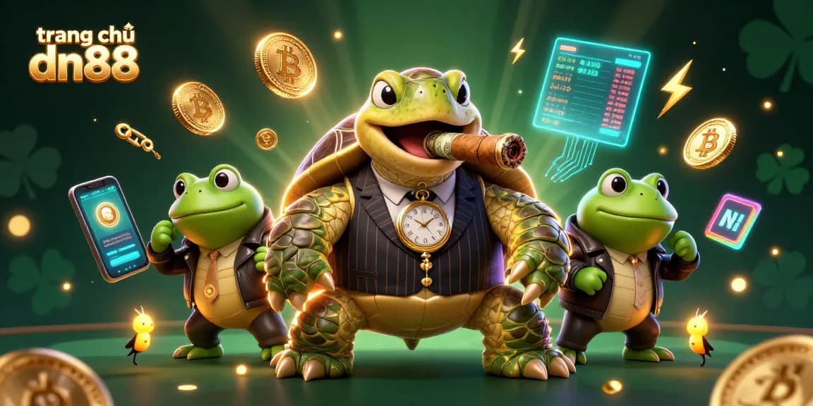 Score big wins at trang chủ dn88 with captivating 3D casino illustration featuring engaging characters and crypto elements.