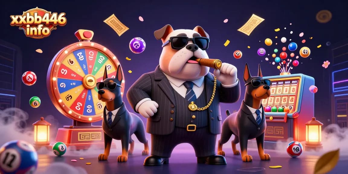 Experience thrilling gameplay at xxbb446 info with engaging lottery and casino elements in a dynamic 3D illustration.