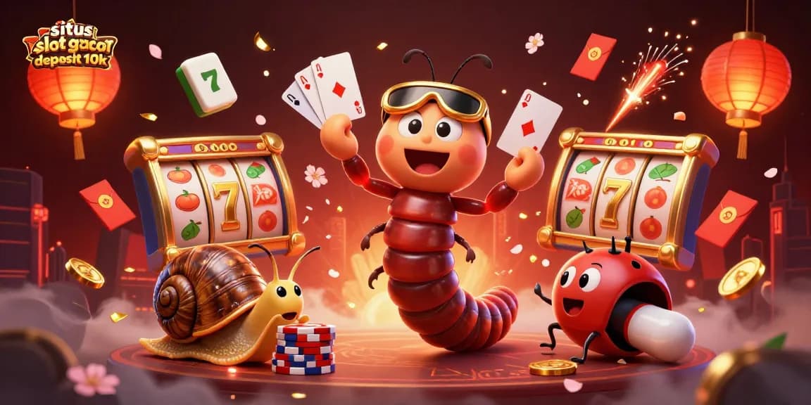 Engage with situs slot gacor deposit 10k as a 3D millipede dealer showcases exciting slots and vibrant casino elements.