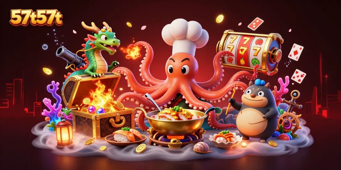 Engage with the thrilling slots action at 57t57t featuring vibrant 3D characters and gaming elements.
