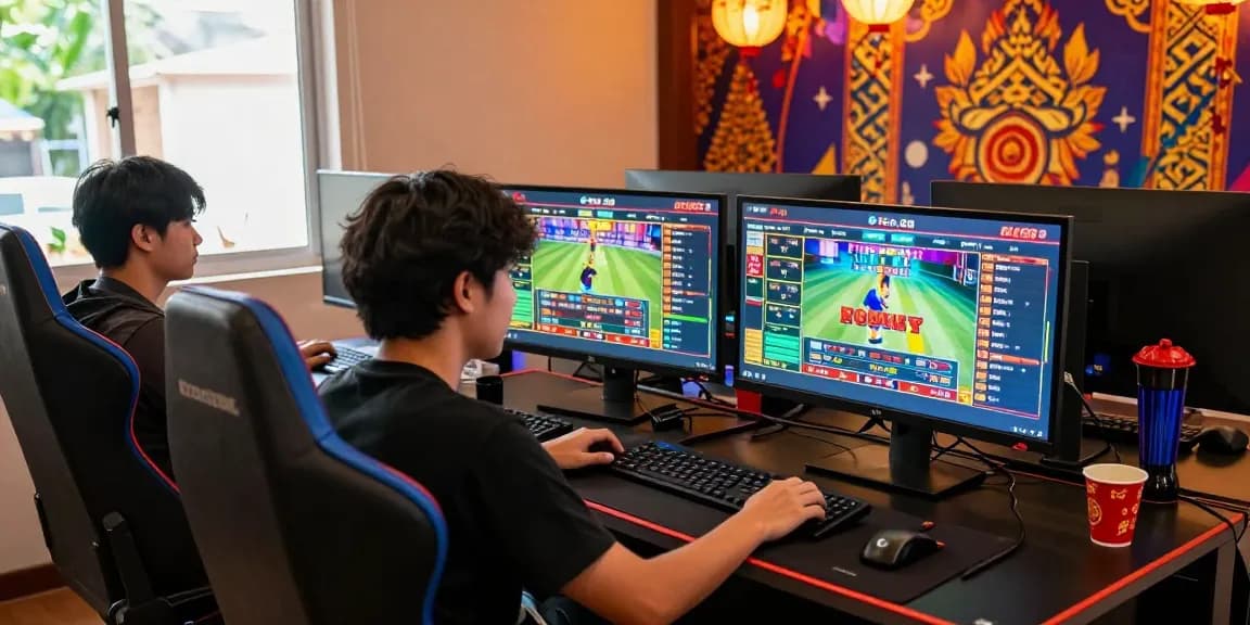 Thai players enjoying Fun88Thailand online gaming experience with vibrant visual elements.