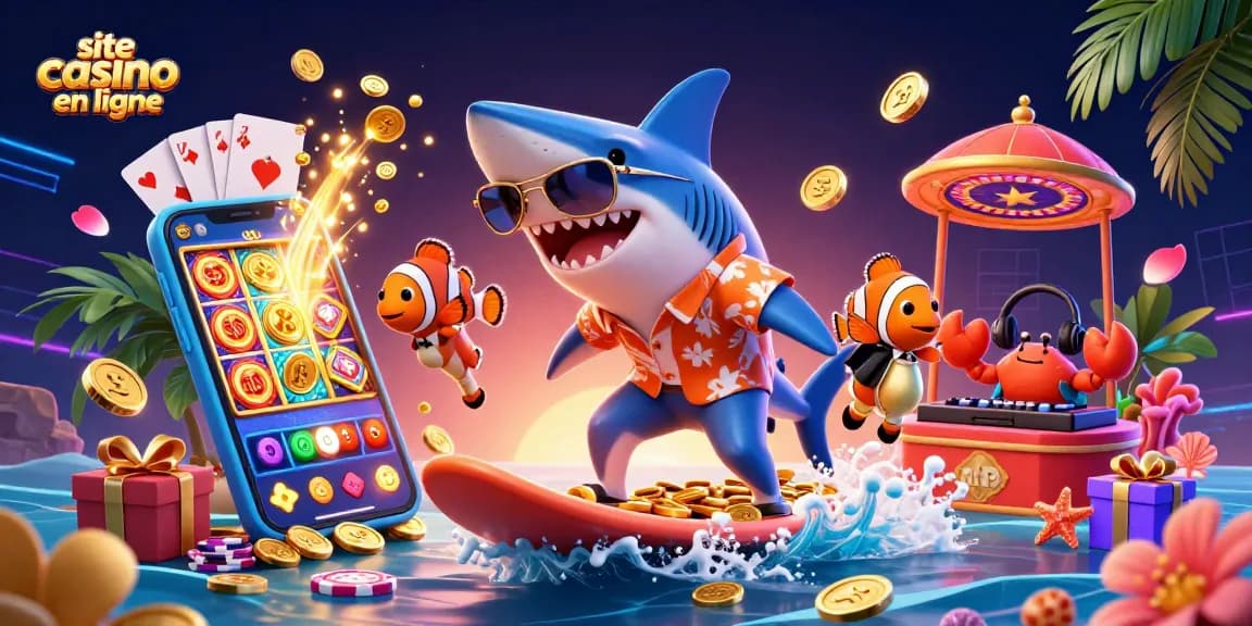Profitez de l'expérience du site casino en ligne avec des personnages ludiques qui gagnent des pièces en jouant.