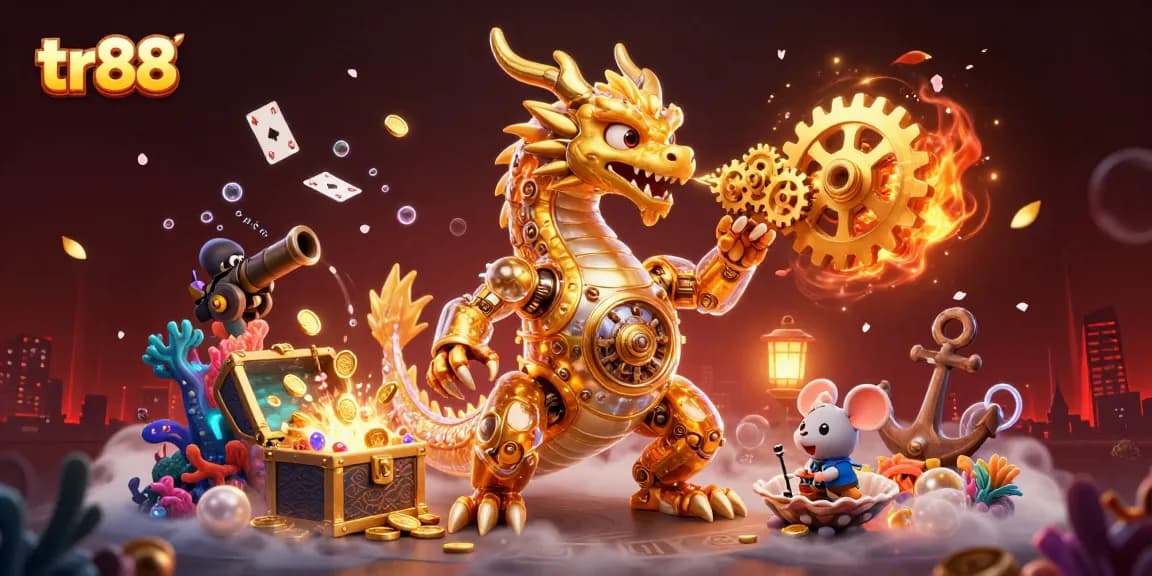 Experience thrilling slots and jackpot excitement with tr88 in this vibrant 3D casino scene featuring mystical elements.