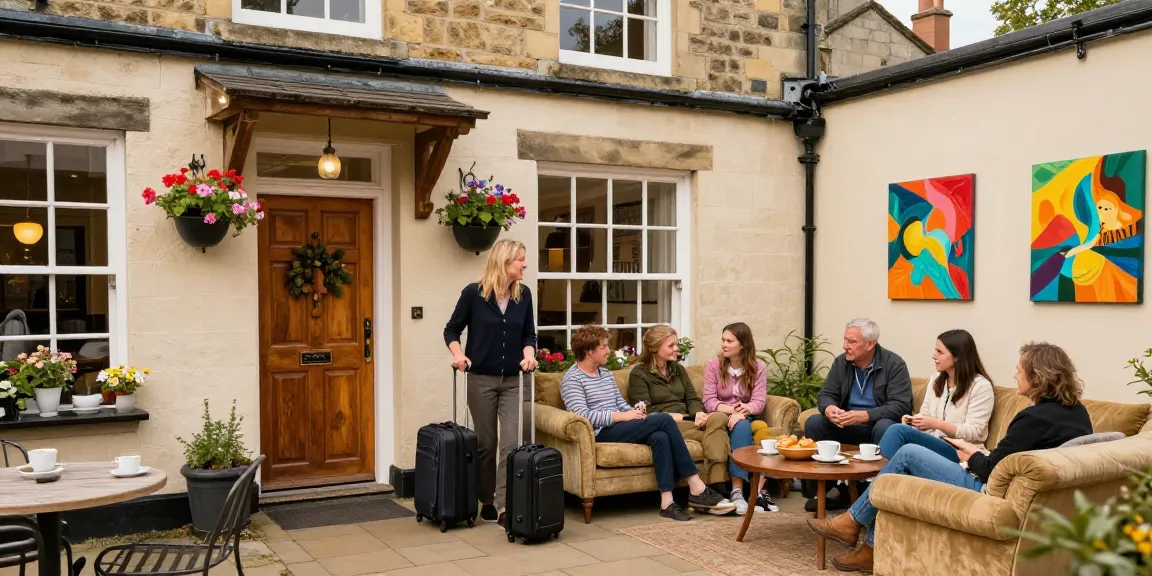 Welcoming scene at Guesthouse Skipton showcasing cozy accommodations and friendly service.
