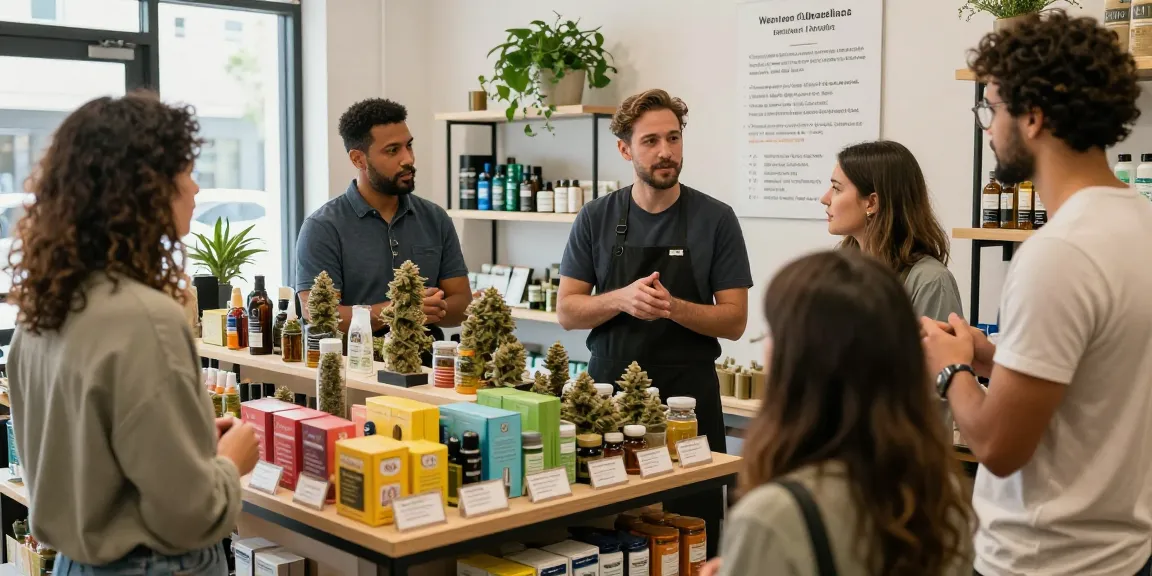 Where Can I Buy Top Quality Cannabis Strains Legally In Hungary? Explore a vibrant dispensary offering premium cannabis strains with knowledgeable staff.