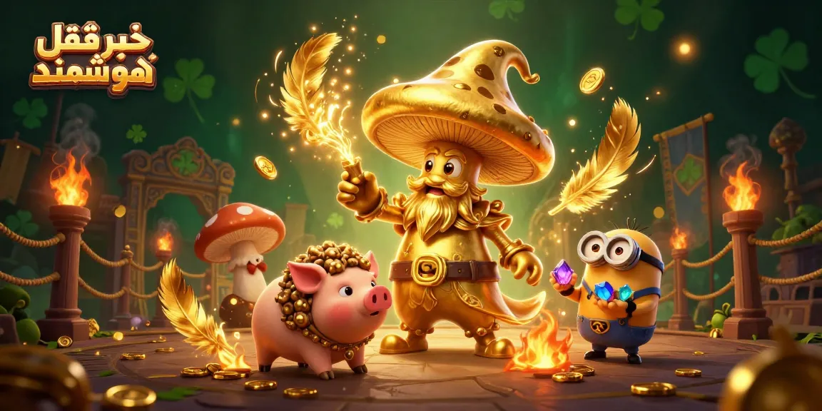 Play خرید قفل هوشمند and unlock treasures with the golden mushroom wizard and his treasure-seeking pig.