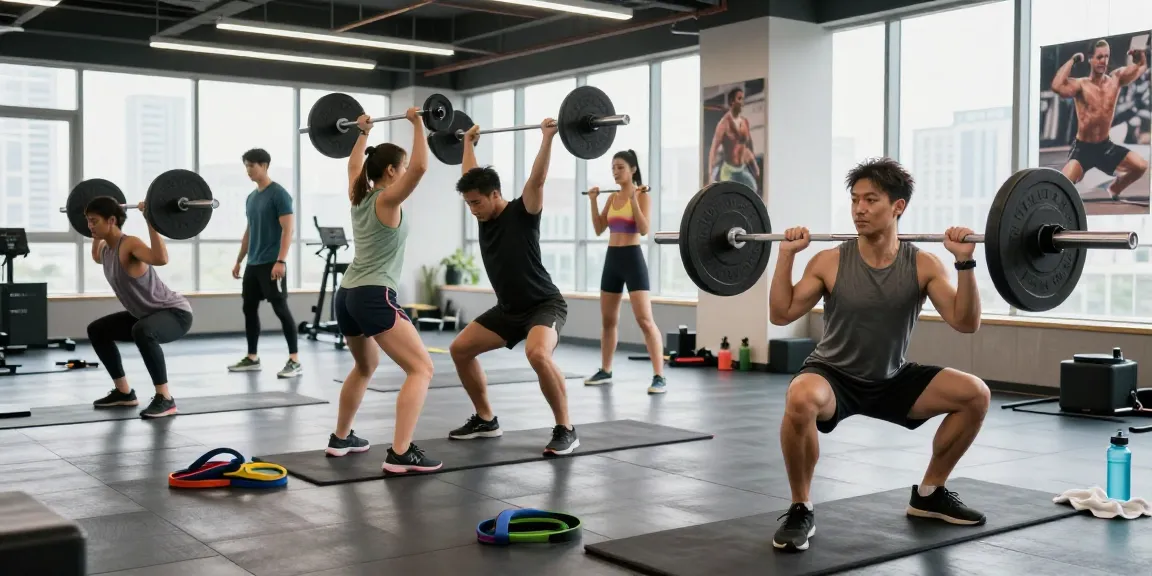 Energetic scene showing people training at Deus Medical Shop gym, showcasing fitness breakthroughs and vibrant workout culture.