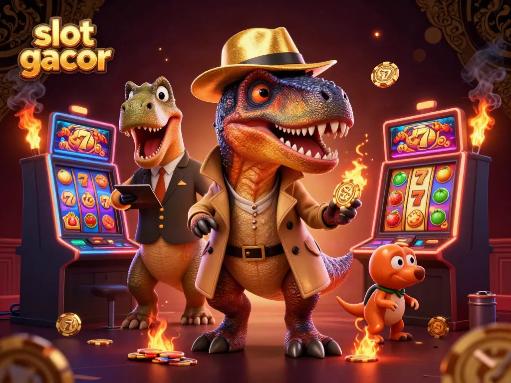 Menangkan jackpot di slot gacor dengan velociraptor pemandu dan pit boss dinosaurus.