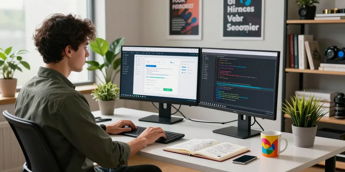 Young professional engaging with WPS Download in a modern tech workspace