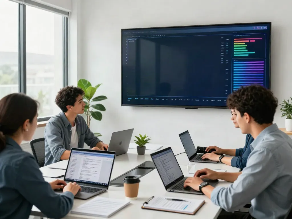 Team collaborating using Professional Tax Software in a modern office.