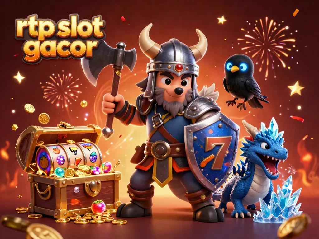 Rasakan keseruan RTP slot gacor dengan karakter Viking dan naga menawan dalam kemeriahan permainan slot.