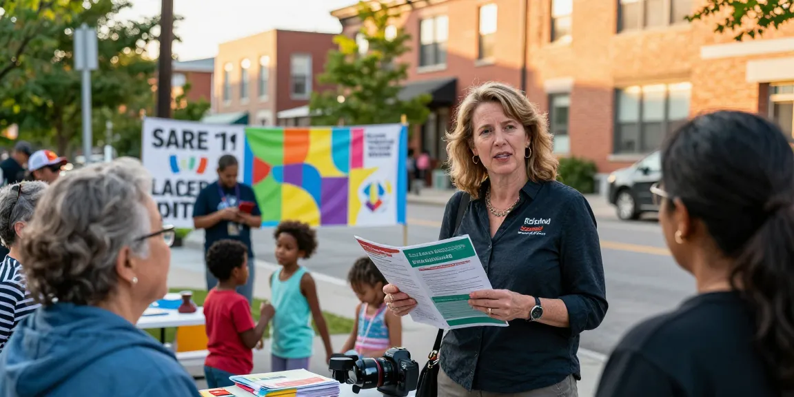 Community advocate Karen McCleave Toronto engaging with residents at a neighborhood gathering.