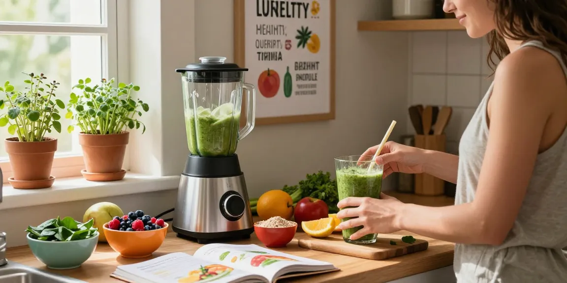 Healthy kitchen preparing nutritious smoothies with essential health tips.