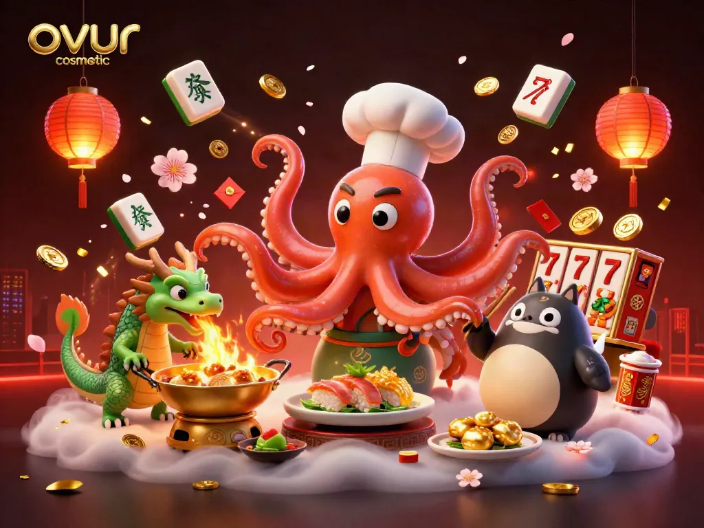 Engage in thrilling gameplay with ovur cosmetic in this dynamic slot-rich casino scene.