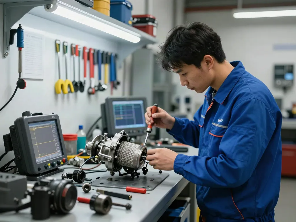 Professionelle DPF Reinigung in Hannover mit Techniker und modernen Werkzeugen.