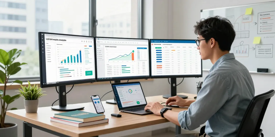 Digital marketing professional analyzing LLG link indexing strategies in a modern workspace.