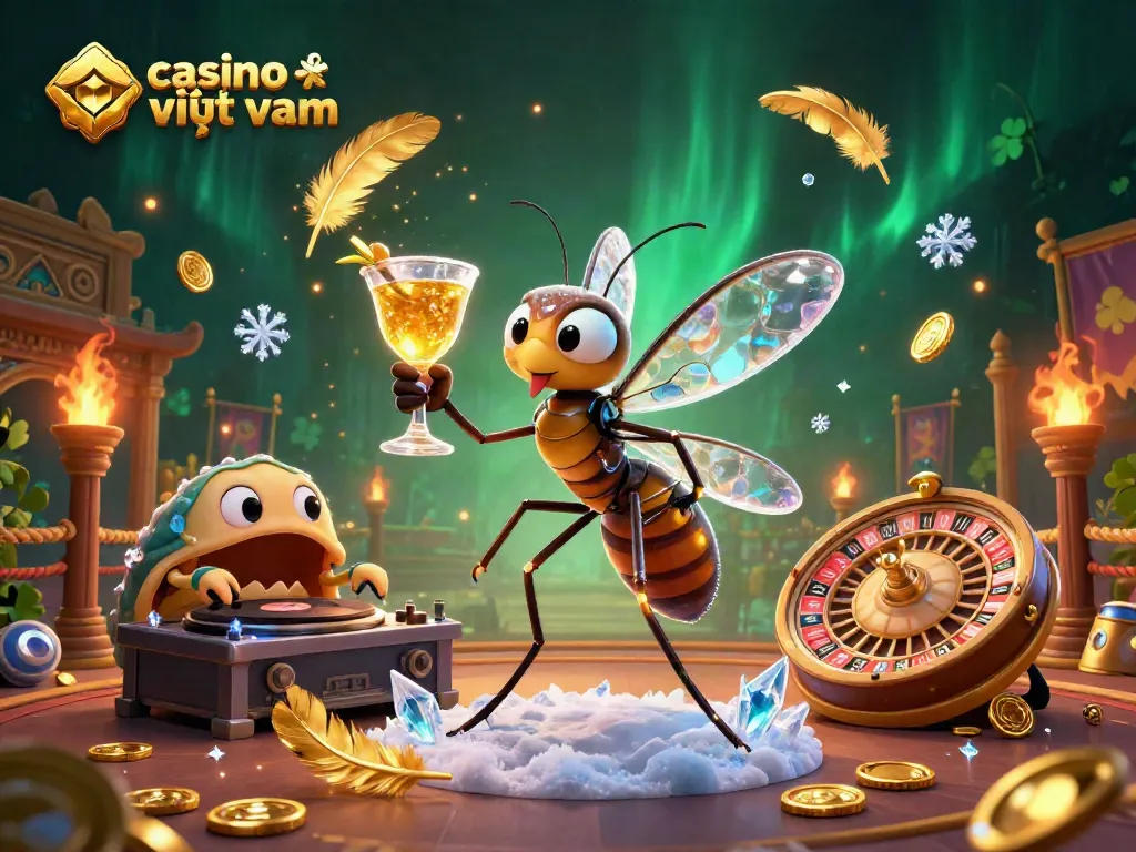 Hình ảnh biểu trưng cho casino trực tuyến việt nam với biểu tượng vũ trụ 3D sống động và các yếu tố chơi game hấp dẫn.