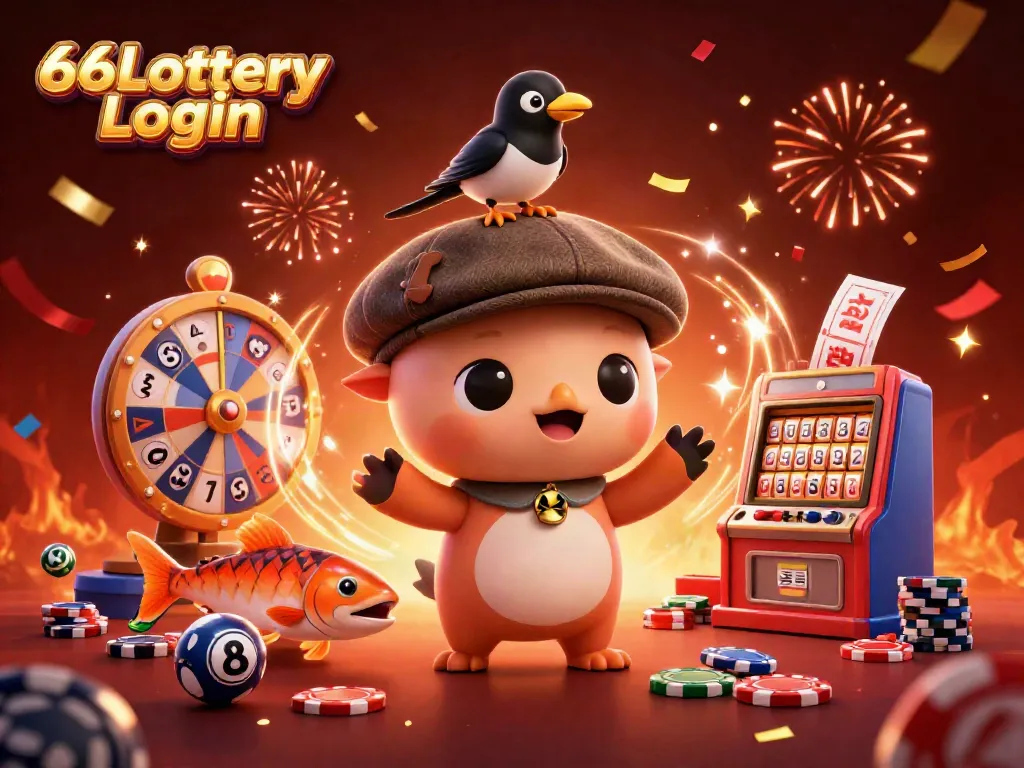 Join the excitement with 66Lottery Login as you explore vibrant lottery elements and fun characters.