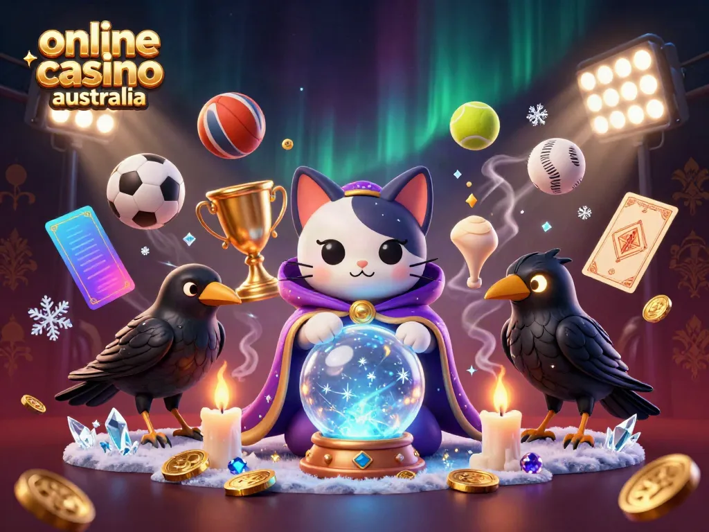 Engaging illustration for online casino Australia showcasing vibrant characters and dynamic sports elements.