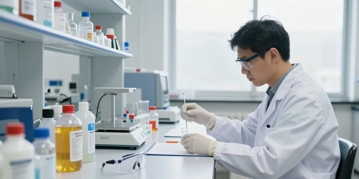 Buy isopropyl alcohol in a professional laboratory with safety standards and testing equipment.